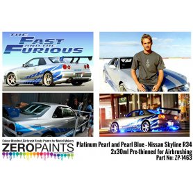 Zero Paints 1463 Fast and Furious Platinum Nissan Skyline 