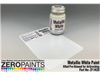 ZERO PAINTS 1420 - Metallic White Paint 60ml