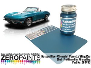 ZP1433 - Nassau Blue 1965 Chevrolet Corvette 60ml