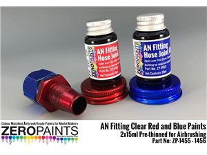Zero Paints 1455 Hose Joints/Ends Clear Red and Blue / 2x15ml