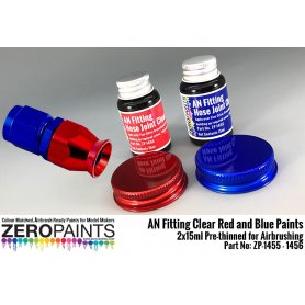 Zero Paints 1455 Hose Joints/Ends Clear Red and Blue / 2x15ml