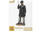 HaT 1:72 PRUSSIAN LANDWEHR MARCHING | 56 figurines | 