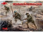 ICM 1:35 US INFANTRY IN GAS MASKS / 1918 | 4 figurines | 