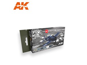 AK Interactive AK-2050 Zestaw WW2 US NAVY & USMC AIRCRAFT COLORS 