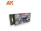 AK Interactive AK-2030 Zestaw farb WWII USN AND USMC AIRCRAFT COLORS