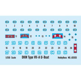 Hobby Boss 1:350 U-Boot Type VII-A