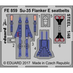 Eduard Su-35 Flanker E seatbelts STEEL KITTY HAWK