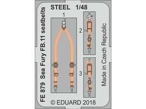 Eduard Sea Fury FB.11 seatbelts STEEL AIRFIX