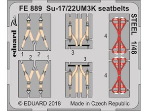 Eduard Su-17/22UM3K seatbelts STEEL KITTY HAWK