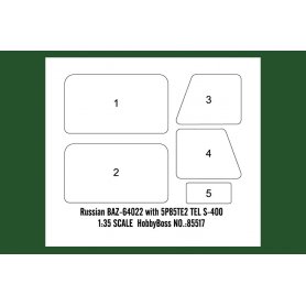 Hobby Boss 1:35 BAZ-64022 z 5P85TE2 TEL S-400