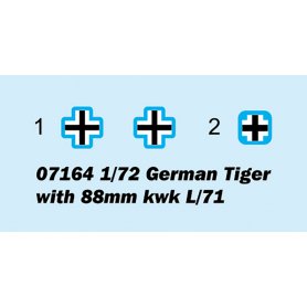 Trumpeter 07164 1/72 Ger. Tiger with 88mm kwk L/71