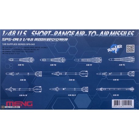 Meng SPS-043 U.S. Short-range Air-to-air Missiles