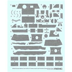 Meng 1:35 Zimmerit DECALS for Pz.Kpfw.V Panther Ausf.A late version / B version 