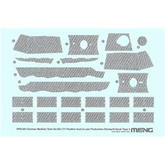 Meng 1:35 Zimmerit DECALS for Pz.Kpfw.V Panther Ausf.A late version / wersja D 