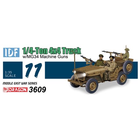 Dragon 3609 IDF 1/4-ton 4x4 Truck w/MG34