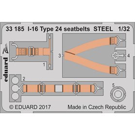 Eduard I-16 Type 24 seatbets STEEL ICM