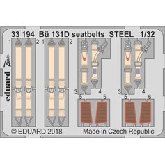 Eduard 1:32 Seatbelts for Bucker Bu-131D / ICM STEEL 