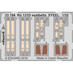 Eduard 1:32 Pasy bezpieczeństwa do Bucker Bu-131D dla ICM STEEL