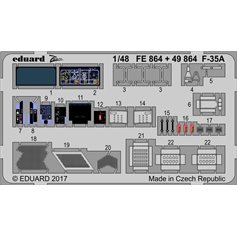 Eduard 1:48 Elementy wnętrza do F-35A dla Meng