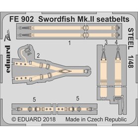 Eduard Swordfish Mk.II seatbelts STEEL TAMIYA