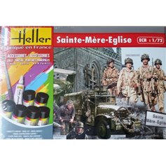 Heller 1:72 Sainte Mere Eglise - STARTER SET - w/paints 