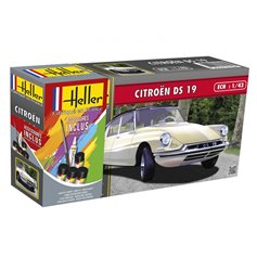 Heller 1:43 Citroen DS 19 - STARTER SET - w/paints 