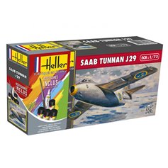 Heller 1:72 Saab Tunnam - STARTER SET - z farbami