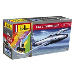 Heller 1:72 F-84G Thunderjet - STARTER SET - w/paints 