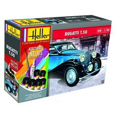 Heller 1:24 Bugatti T.50 - STARTER SET - z farbami