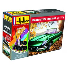 Heller 1:24 Jaguar Type E 328 OTS - STARTER SET - w/paints 