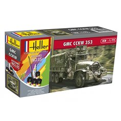 Heller 1:72 GMC CCKW 353 - STARTER SET - z farbami