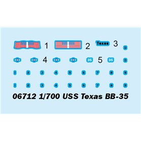 Trumpeter 1:700 USS Texas BB-35