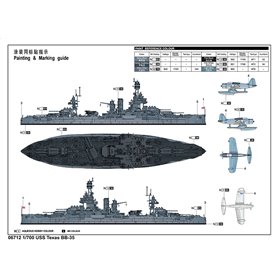 Trumpeter 1:700 USS Texas BB-35
