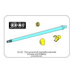 ABER 1:35 Metal gun barrel 75mm for VK.3002(DB) / Amusing Hobby 