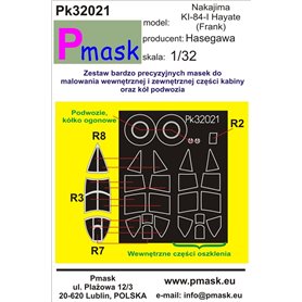 Pmask Pk32021 Maski do kabin Ki-84 - Hasegawa