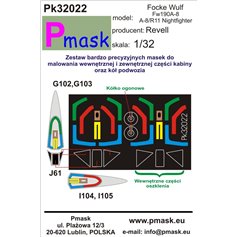 Pmask 1:32 Masks for Focke Wulf Fw-190 A-8 / Revell 