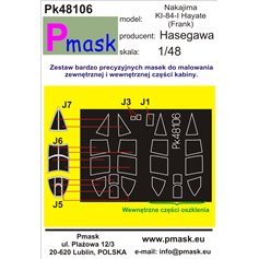 Pmask 1:48 Maski do Nakajima Ki-84 Hayate dla Hasegawa