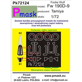 Pmask Pk72124 maski do kabin FW-190D-9 Tamiya