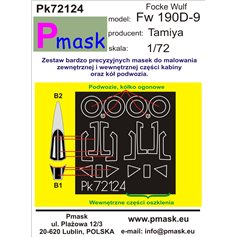 Pmask 1:72 Masks for Focke Wulf Fw-190 D-9 / Tamiya 