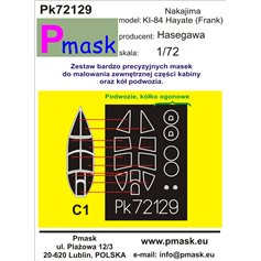 Pmask 1:72 Maski do Nakajima Ki-84 Hayate dla Hasegawa