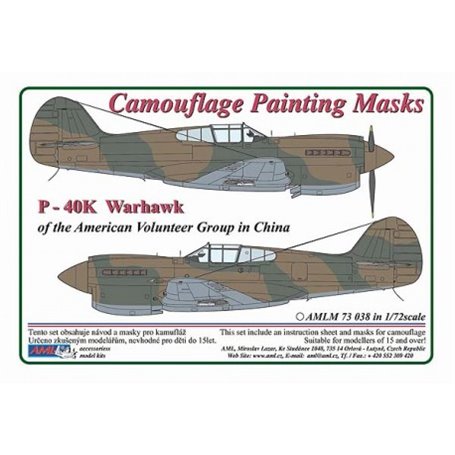 AML M73038 Maska Curtiss P-40K 1/72