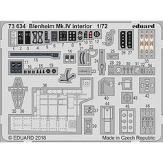 Eduard 1:72 Interior elements for Blenheim Mk.IV / Airfix 