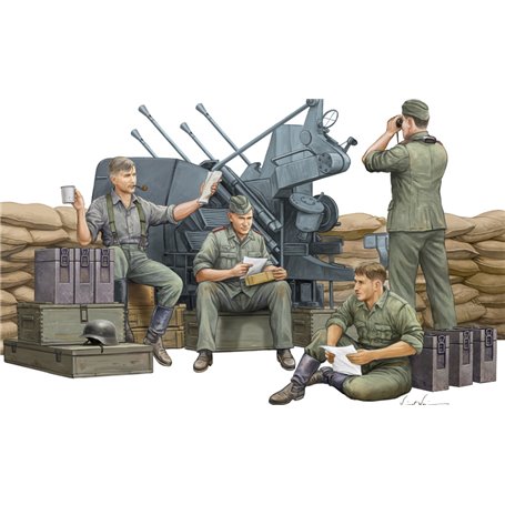 Trumpeter 1:35 GERMAN ANTI-AIRCRAFT GUN CREW ||