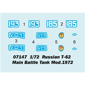 Trumpeter 07147 Russian T-62 Main Battle Tank 1972