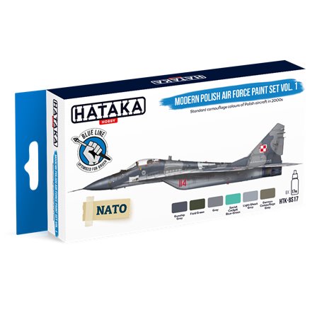 Hataka BLUE-LINE Zestaw farb MODERN POLISH AIR FORCE / cz.1