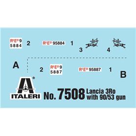Italeri 7508 Ro3 W/90/53 Aa Gun