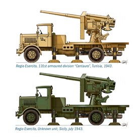 Italeri 7508 Ro3 W/90/53 Aa Gun
