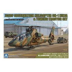 Aoshima 1:72 Helicopter CH-1 Ninja w/TOWING TRACTOR SET 