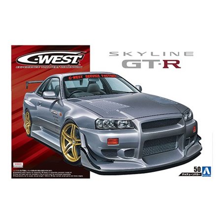 Aoshima 05542 1/24 C-West BNR34 Skyline GT-R '02