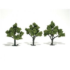 Woodland Scenics Drzewa liściaste / jasno zielone 5cm - 12cm / 3szt.